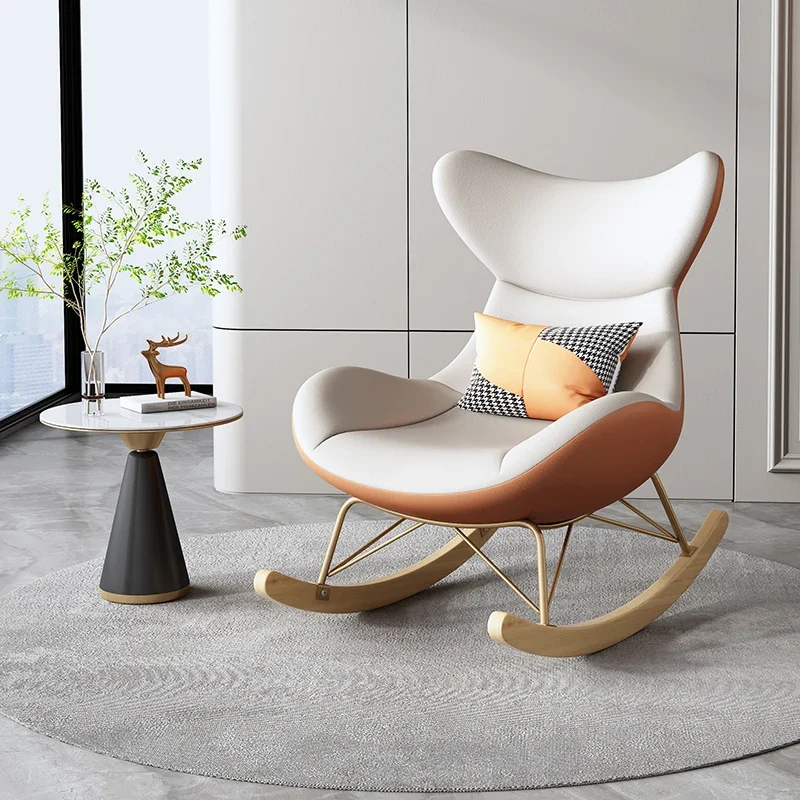 Rocking chair adult lazy sofa balcony lounge chair home single rocking chair online celebrity luxury comfortable sofa chair.