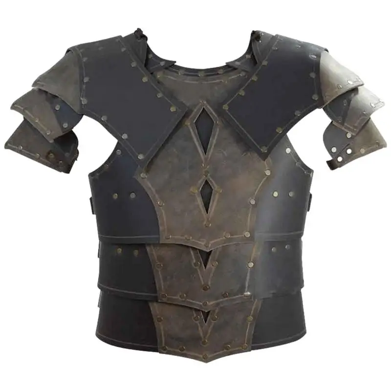 

Viking Warrior Costume Steampunk Medieval Men Costume Armor Viking Warrior Knight Leather Harness Shoulder Pauldrons