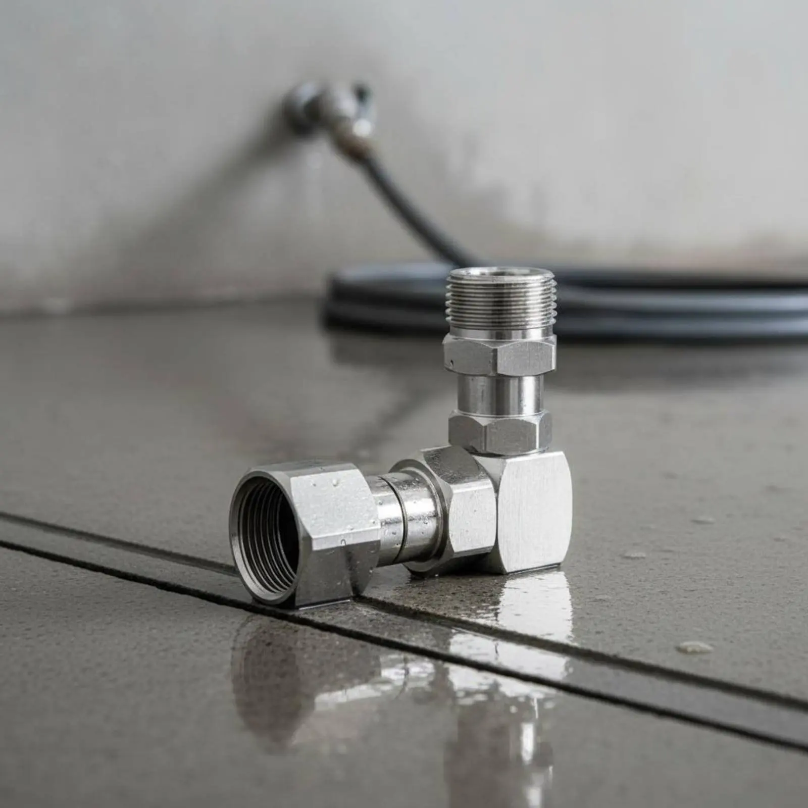 M22 Stainless Steel Rotating Adapter Heavy Duty 360 Degree Rotating Adapter Leak-Resistant Hose Connector for Driveway Cleaning