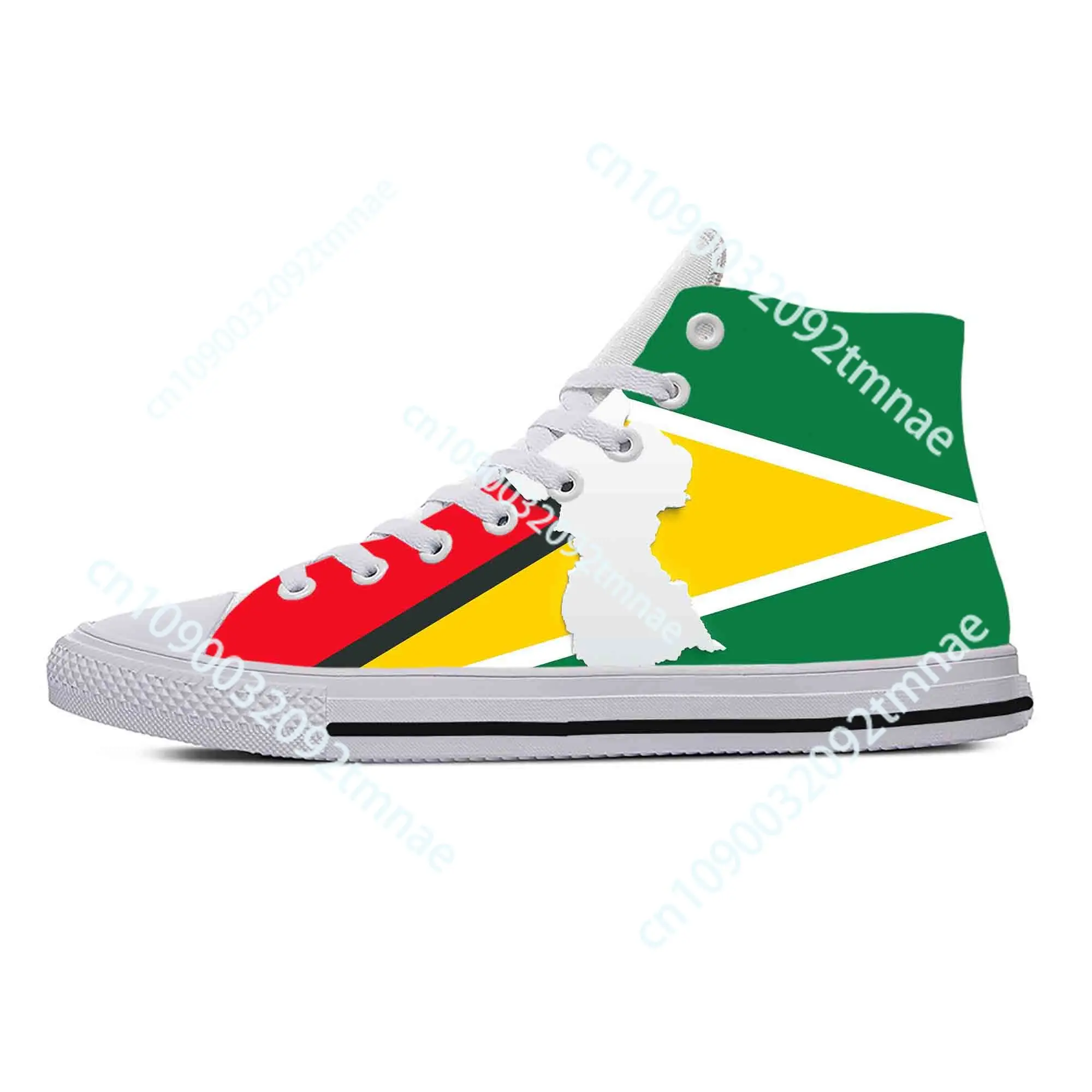 

Hot Guyana Guyanaese Flag Patriotic Pride Fashion Casual Cloth Shoes High Top Comfortable Breathable Custom Men Women Sneakers