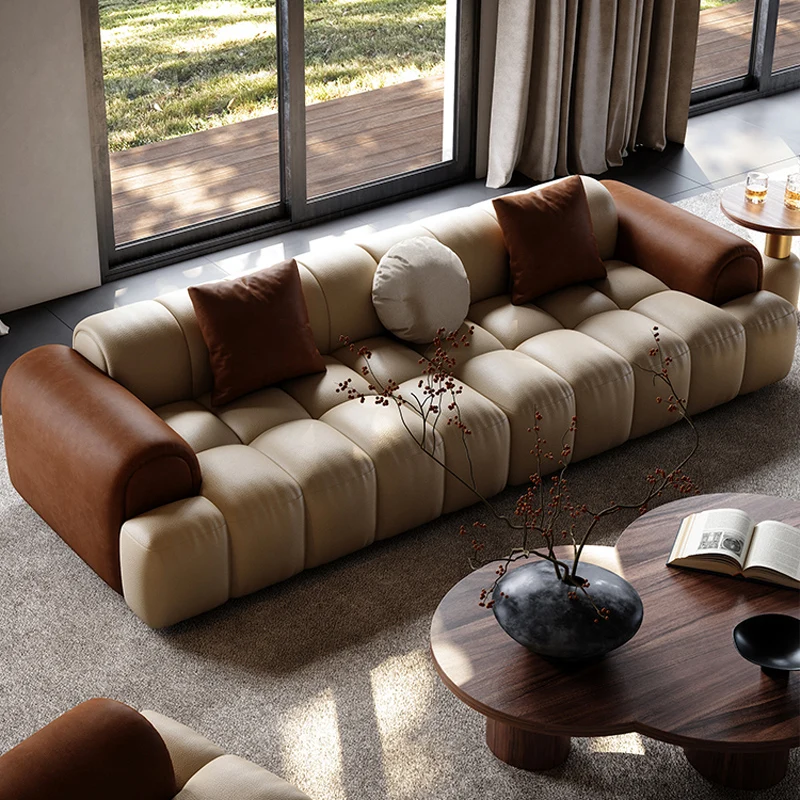 Modern Luxury Leather Modular Recliner Sofa Set L-Shape Design for Office Apartment & Mall Use Genuine Leather Cover