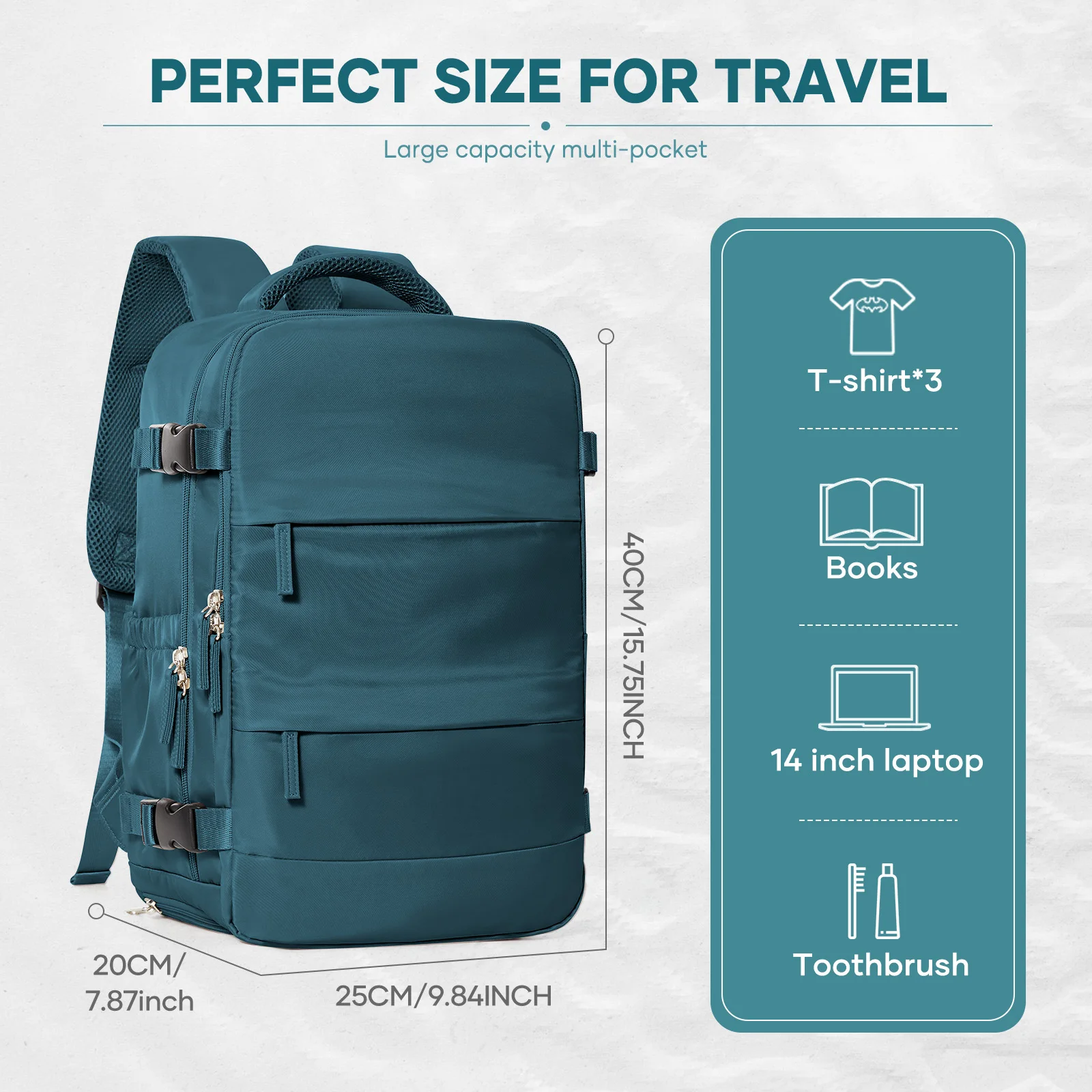 حمل على حقيبة ظهر للكمبيوتر المحمول Ryanair 40x20x25 حقائب حقيبة مدرسية الأعمال حقيبة السفر للرجال النساء الأمتعة المقصورة 40x30x20 حقيبة