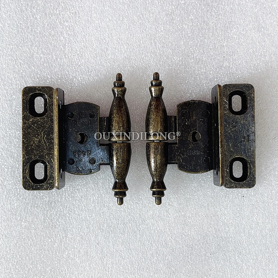 Retro 4Pairs Zinc Alloy Thicken Furniture Hinge Cupboard Wardrobe Closet Bookcase Cabinet Door Hinges Detachable Screen Hinges