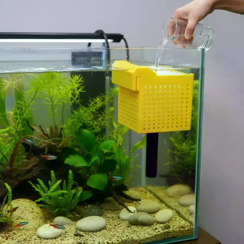 Water Change Dispenser Fish Tank Hang-On Buffer Filter Box Aquarium Water Flow Diffuser Protect Aquascape From Impact