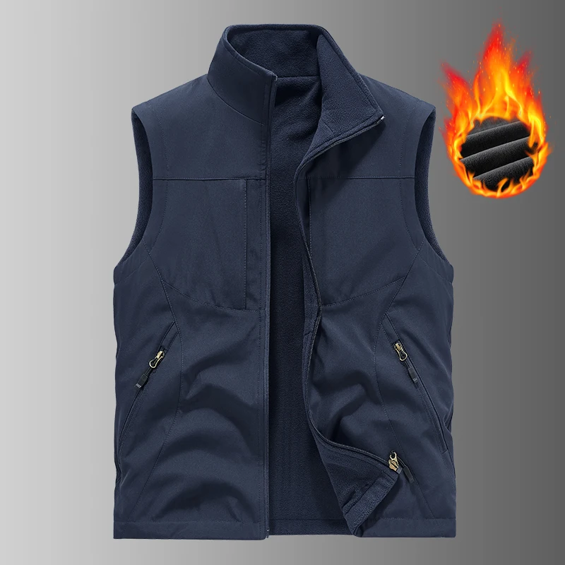 

Spring Autumn Outdoor Running Fitness Windproof Breathable Men's Vest Soft Feeling Multi Functional Sports Leisure Tank Top