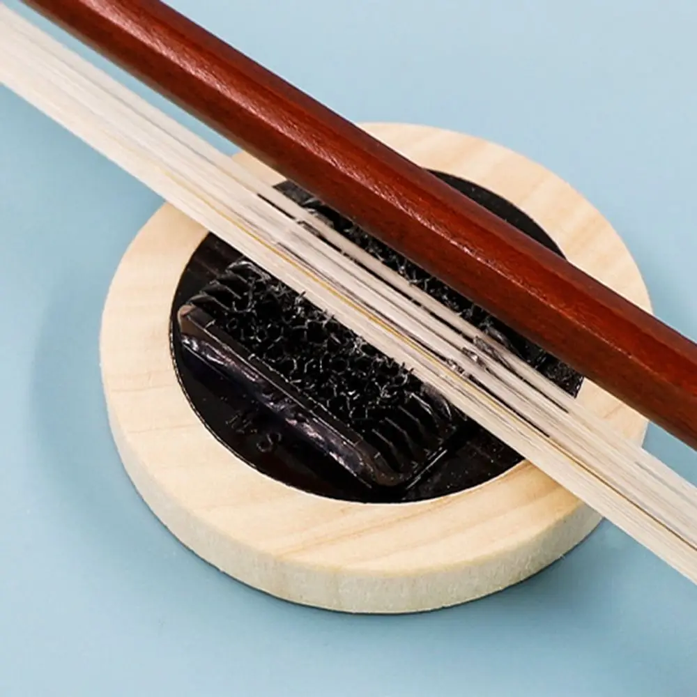 Cepillo de pelo de arco de violonchelo negro portátil, herramienta de limpieza duradera redonda de madera, uso de estudiantes, instrumentos de cuerda, accesorios