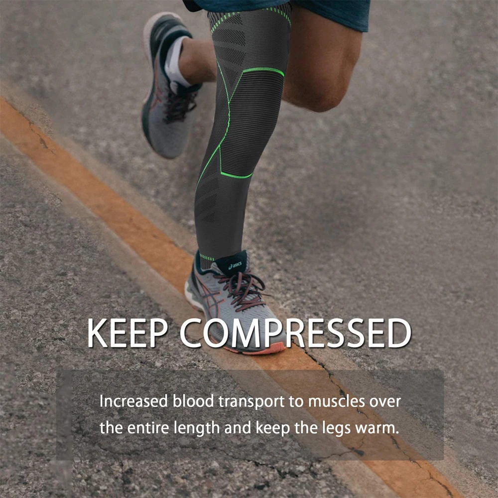 Protector De Rodilla Deportivos De Comprión Completa Para La Pierna, Manga Larga, Protegen La Pierna Para Hombr Y Mujer Para Baloncto, Artritis, Ciclismo, Deporte Bl19931 - China Tirar La Pata Larga Camisa