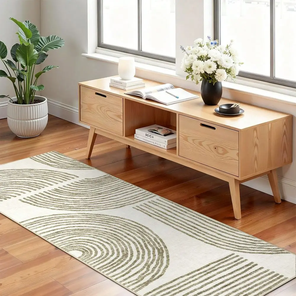 

Printed Carpet Washable Area Rug Soft NonSlip Geometric Line Carpet Low Pile Foldable Interior Decorative Carpet For Bedroom Di