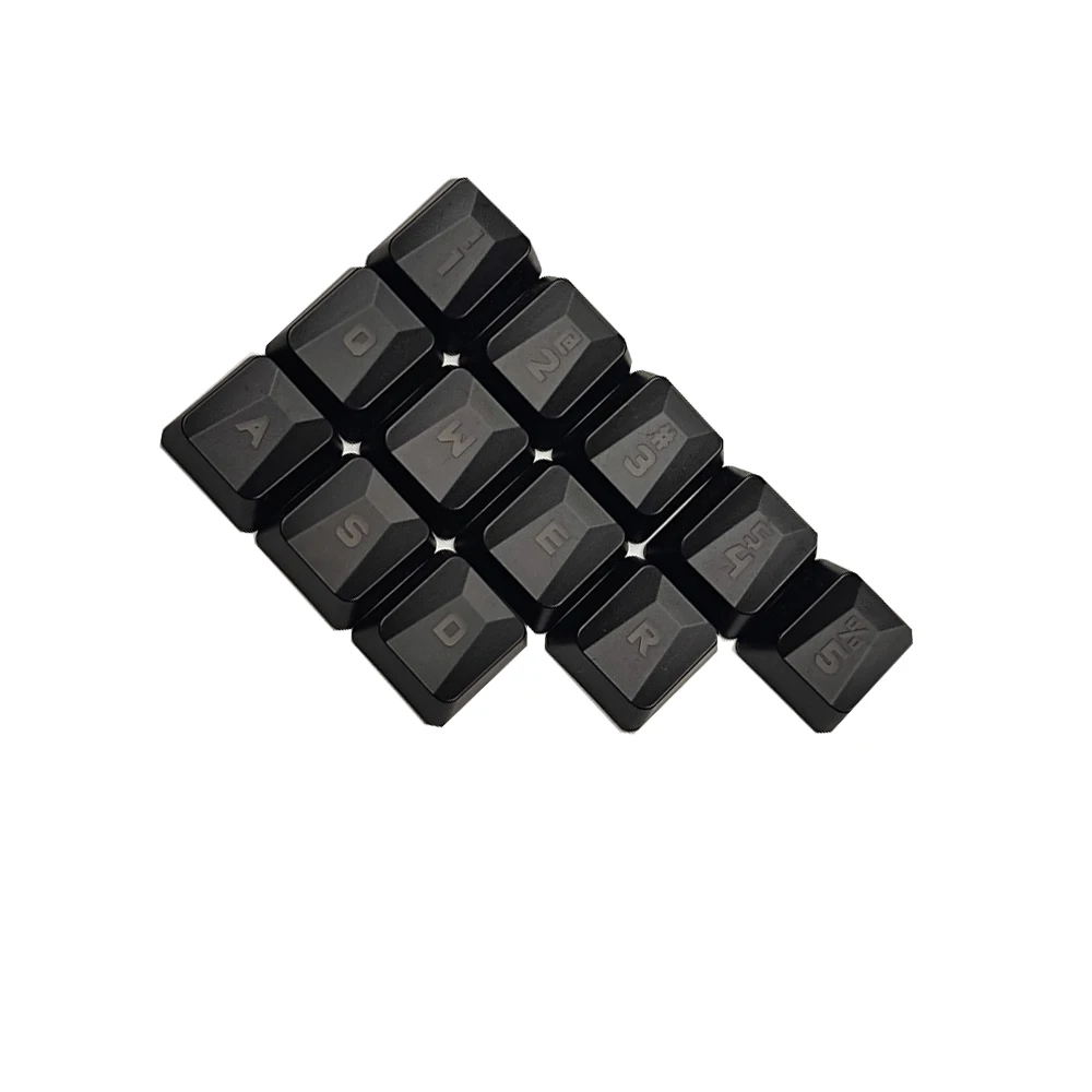 12-key Gaming Keycaps Concave Convex Keycaps Keyboard Replacement for Logitech G413/G910/G810/G310/G613/K840/G910