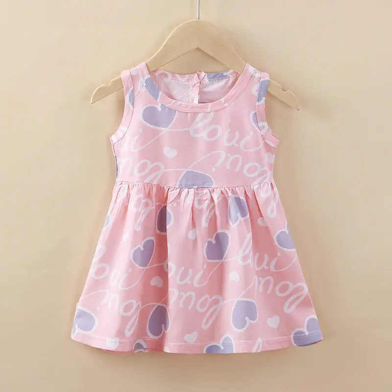 Summer Children's Clothing Girl Cotton Poplin Skirt Comfortable Soft Cute Sweet Dress Ventilate Princess Dress Pinafore Dress