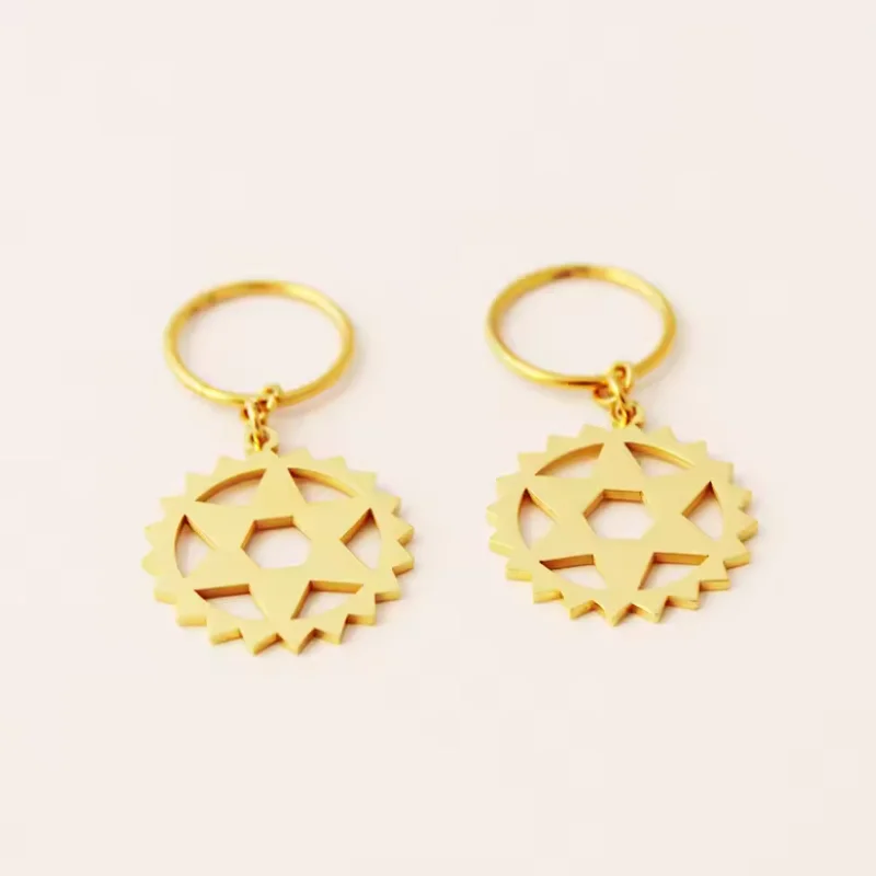 Girls Island Style Stainless Steel Earrings - Star And Moon Heart Shaped Kiribati Jewelry Gift Fashion Accessory for Teens
