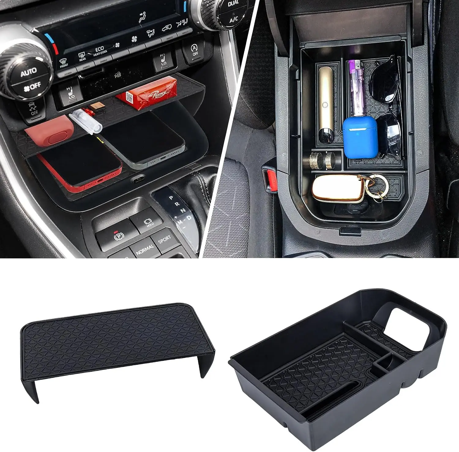 1PC for Toyota RAV4 Console Organizer 2024 2023 2022 2021 2020 2019 Center Console Tray Divider Insert Divider Slot Storage Box 