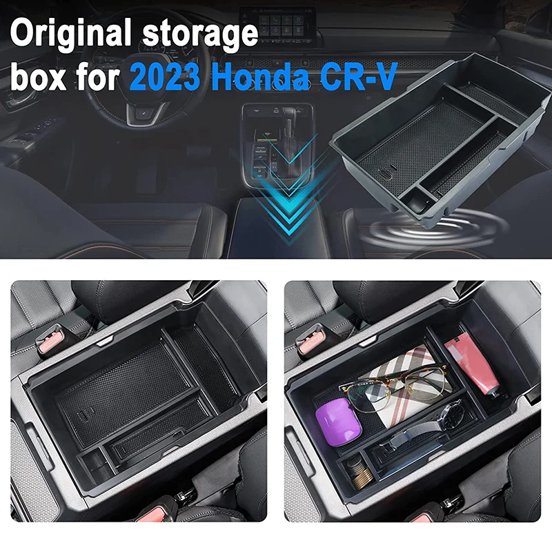 

ABS Plastic Center Console Organizer Tray For Honda 6th CRV 2023 Center Console Organizer Tray Car Armrest Box Storage Box