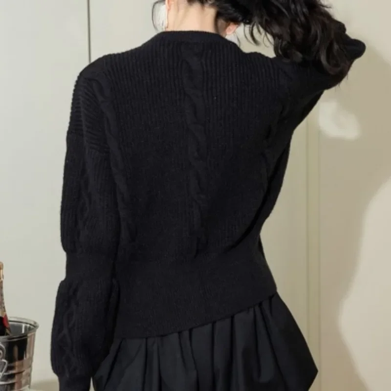 

Cardigan Jackets Women's Sudaderas Sueter De Mujer Korean Fashion Knitwears Leather Buttoned Sweater Coat Y2k Clothes Pull Femme