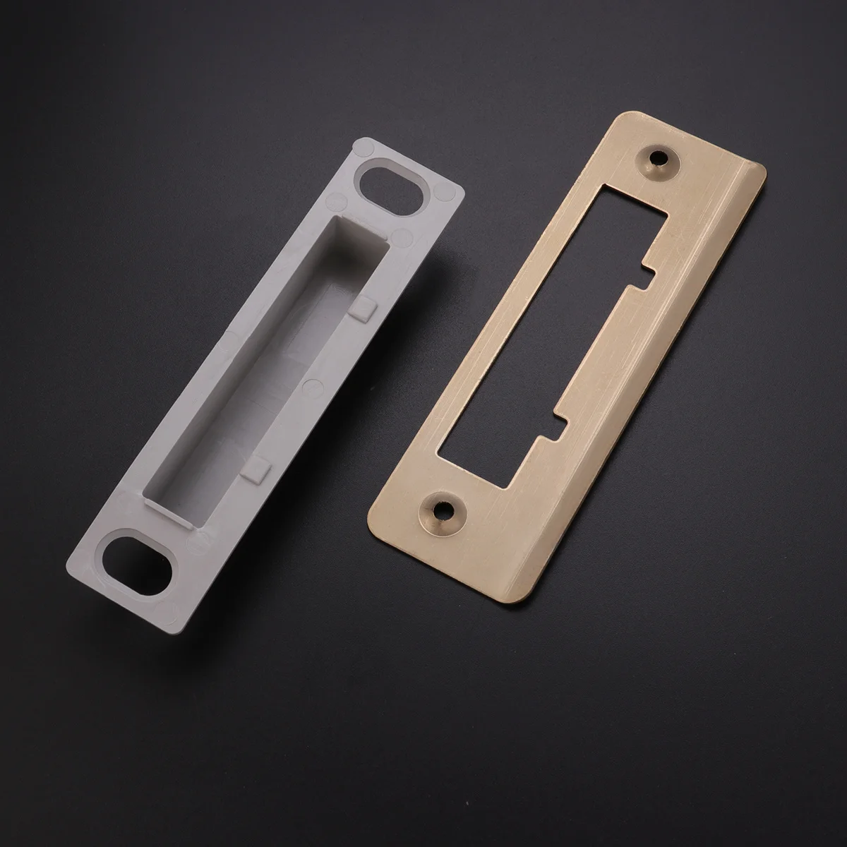 

Stainless Steel Door Lock Plate Easy Install No Chiseling Lightweight Durable Door Frame Repair Kit For Home Hardware