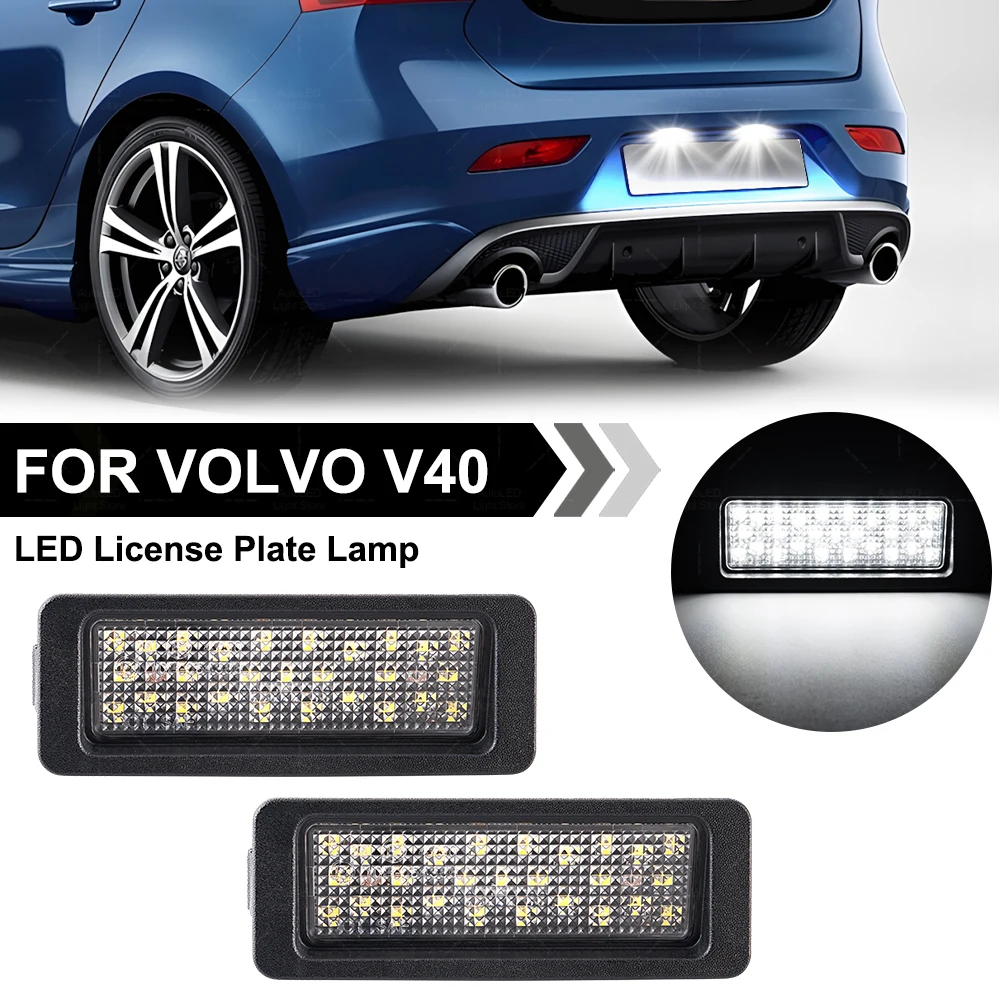 

2pcs Rear LED License Plate Lamp Car License Number Plate Light For Volvo V40 XC 2013 2014 2015 2016 2017 2018 2019