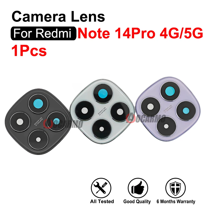 

Для Redmi Note 14 PRO 4G 5G 14Pro + Plus задняя камера объектив задняя рамка объектива черный фиолетовый зеленый запасная часть