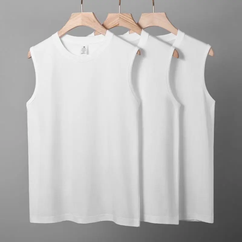 Men\'s Tank Tops.Sleeveless Tops,100% Cotton Soft Basic Men Clothing.Black White Gray