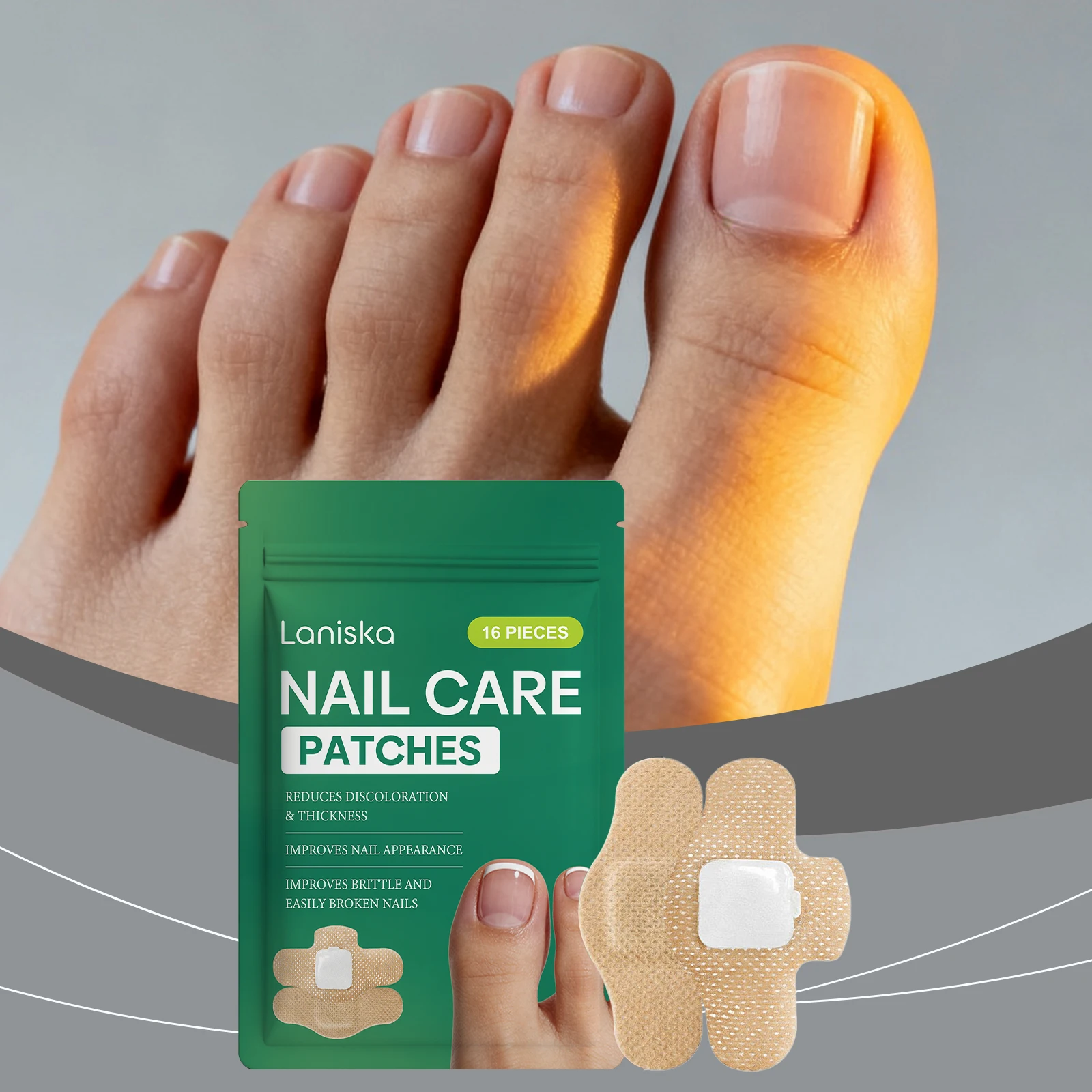 Fingernail Tapes Nail Care Nail Inlay Correction Repair Tape Repair Brittle Nails Discoloration Toenail Strengthening New 16pcs