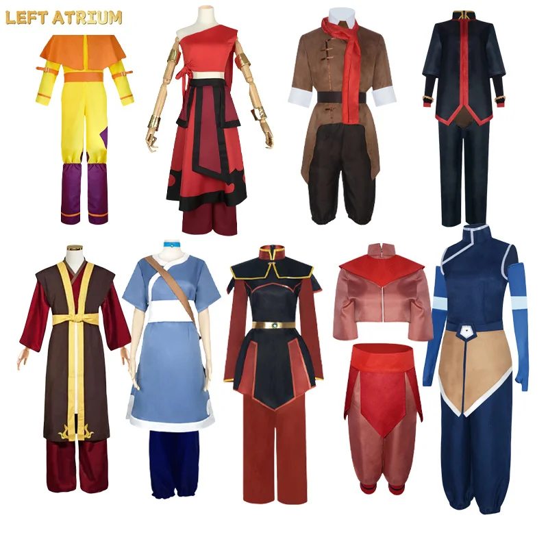 Disfraz de Cosplay de Avatar: La Leyenda de Aang, Príncipe Zuko, Princesa Azula, Mai, Ropa de Cosplay de Anime de la Nación del Fuego, Aang, Korra, Katara