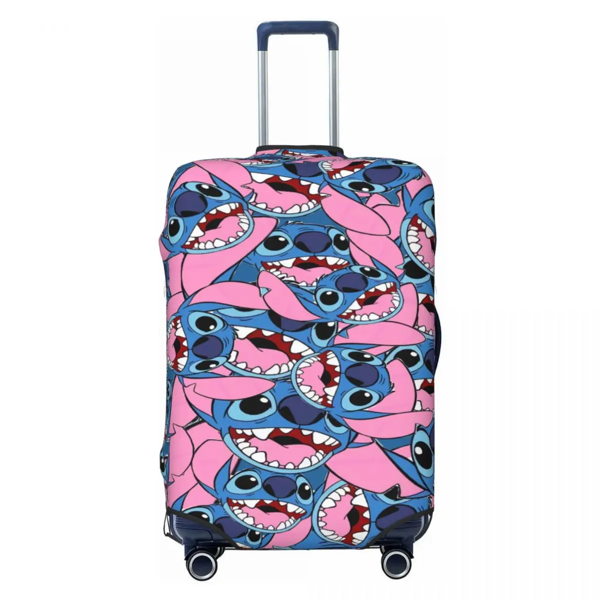 

Animaed Lilo Stitch Collage Travel Luggage Cover Dust Proof Anime Suitcase Cover Protector Fit 18-32 Inch
