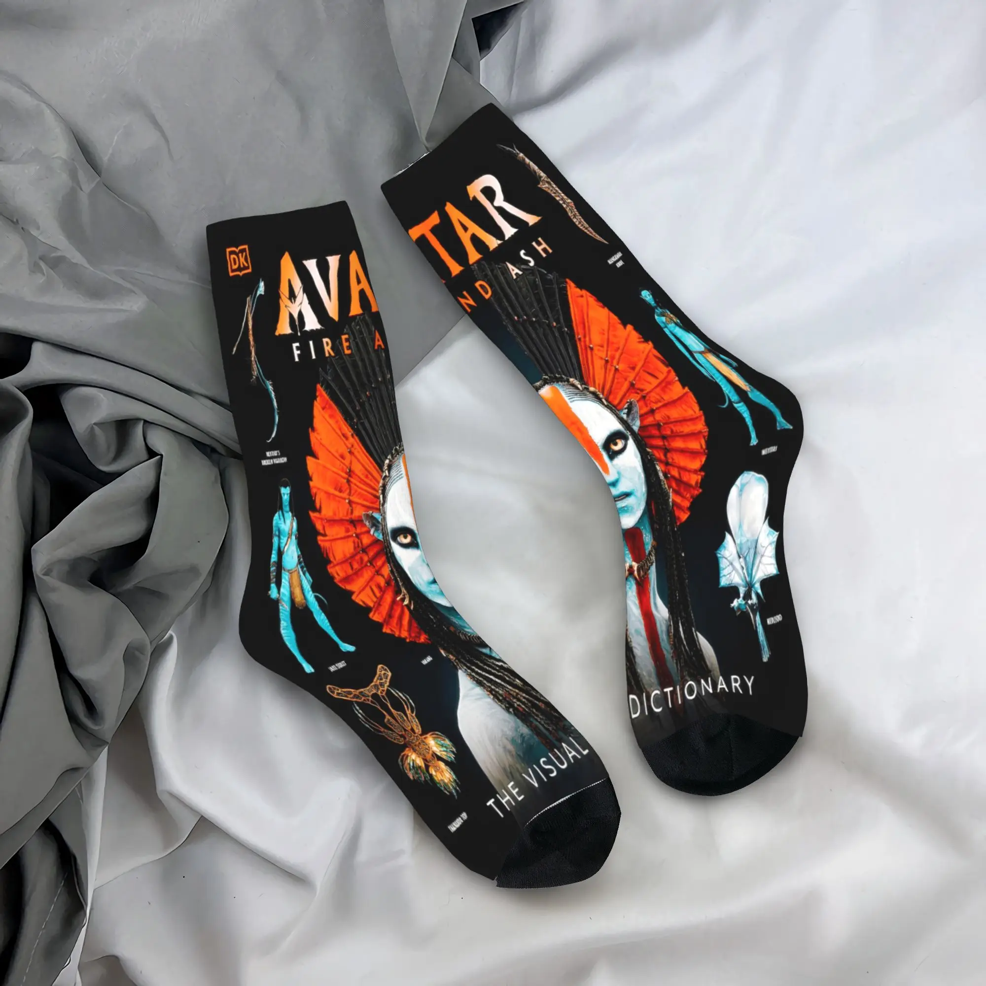

Мужские и женские носки «Аватар: огонь и ясен» Хлопковые модные носки Новинки Аксессуары Носки средней длины Лучшая идея подарка