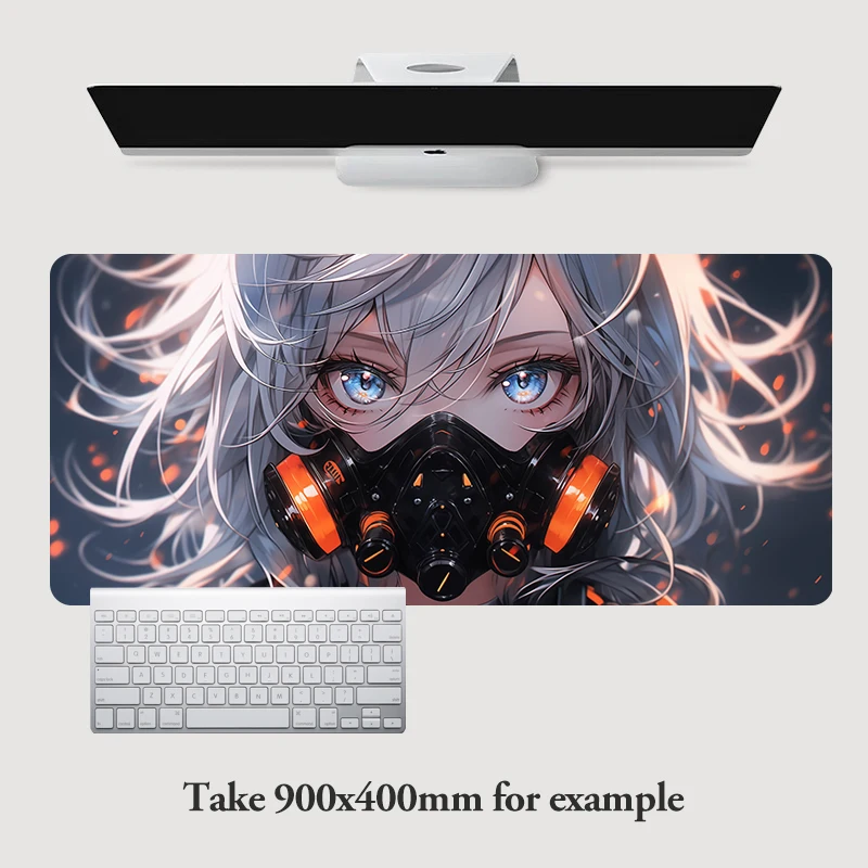 Cool Girl Anime Mouse Pad, Acessórios De Jogos, PC Gamer, Capa De Mesa XXL, Esteira De Mesa, 800x300mm, 900x 400mm