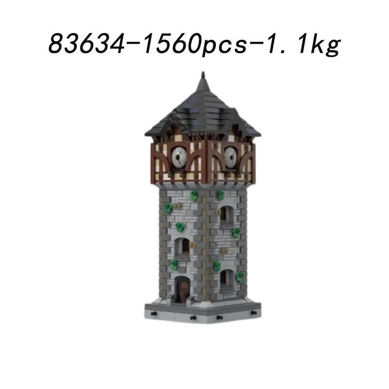 Kleine Partikelmontage-Bausteine MOC-155425 1325 Stück mittelalterliches Haus Schmiedeschäft Schloss Turm Gebäudemodell Spielzeug