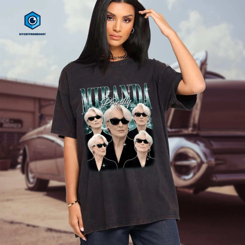 Camiseta Devil Wears Prada Miranda Priestly, Camiseta Retro Devil Wears Prada 2, Camiseta Devil Wears Prada, Vestuário para Fãs de Filmes