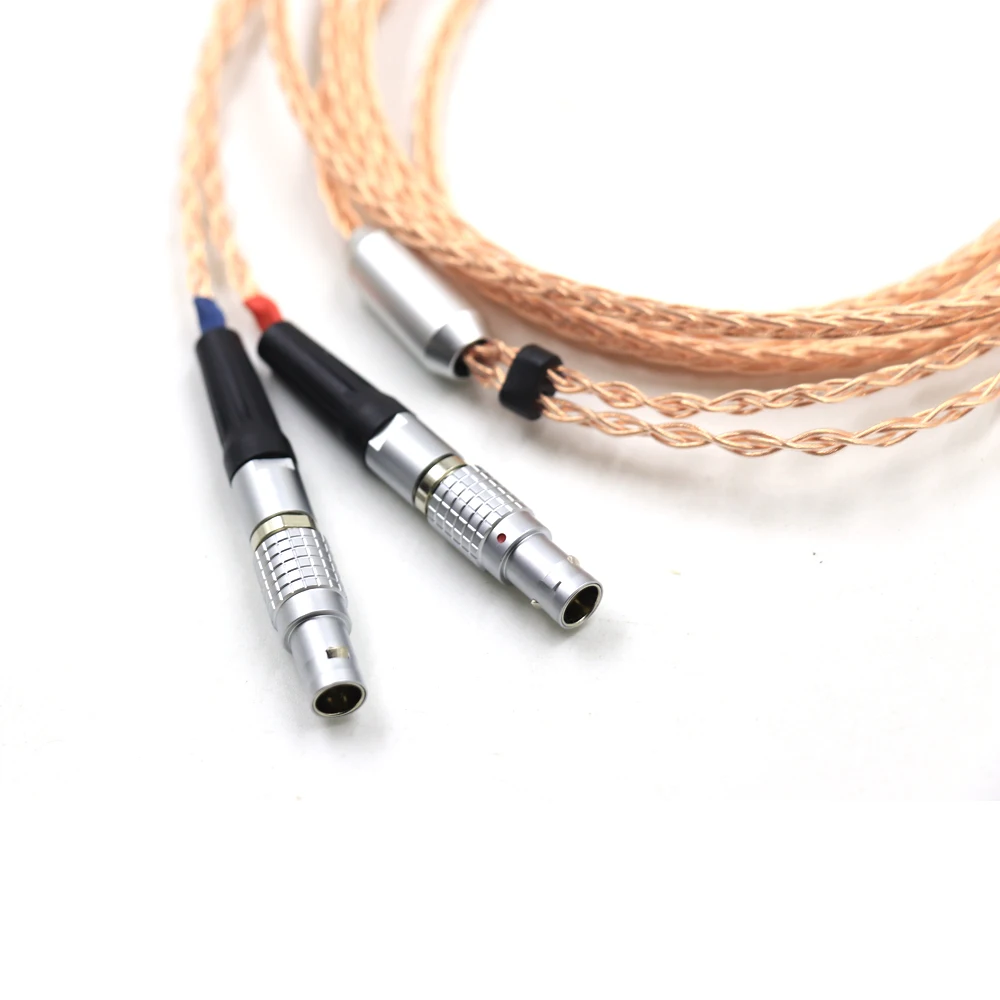 ไฮไฟ 7N เดี่ยวคริสตัลทองแดงบริสุทธิ์หูฟังอัพเกรดสายเคเบิลสําหรับโฟกัส Utopia ELEAR ชุดหูฟัง