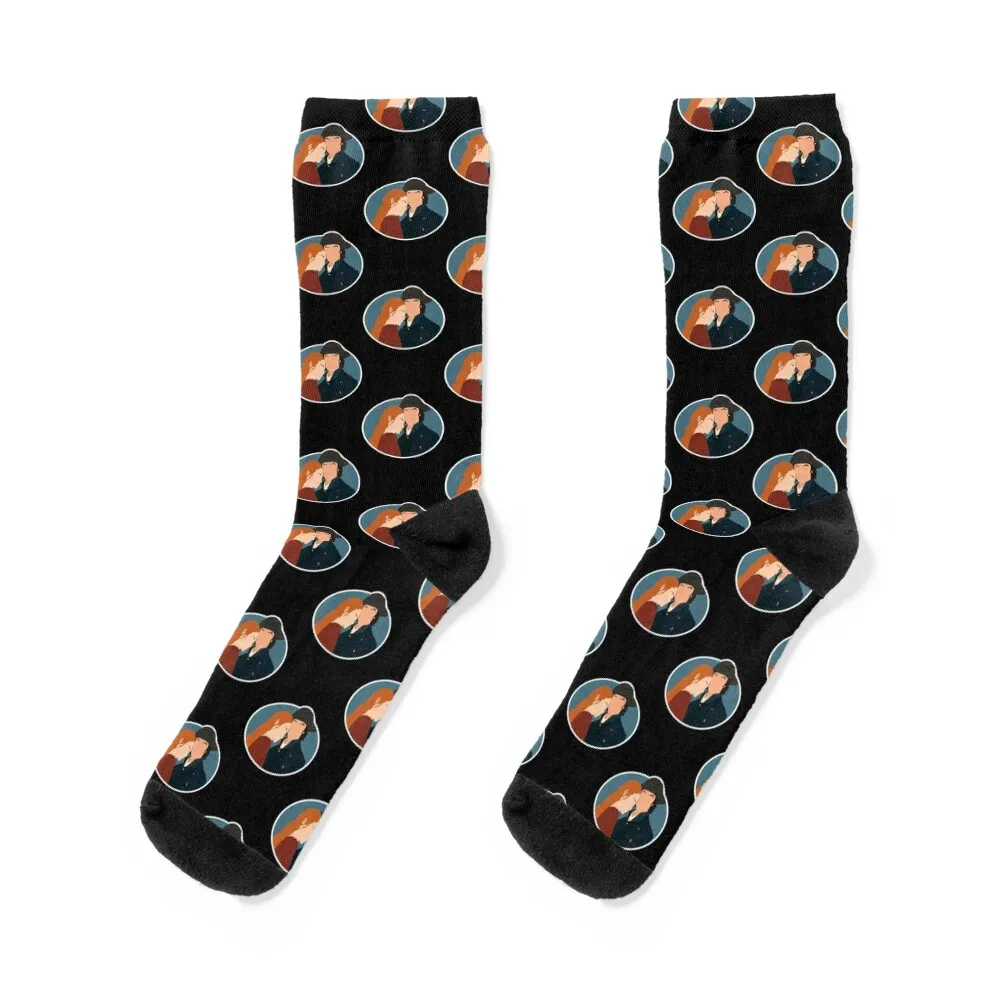 

Aiden Turner _ Eleanor Tomlinson Socks Christmas japanese fashion kawaii Men's Designer Man Socks Women's