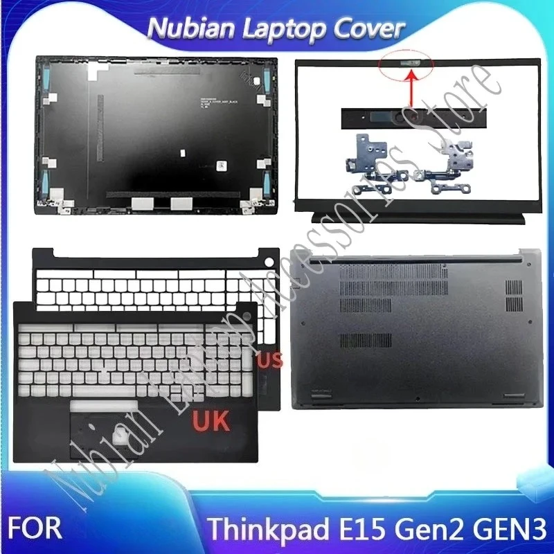 

Новинка для ноутбука Thinkpad E15 Gen2 GEN3, задняя крышка ЖК-дисплея, передняя панель, верхняя часть упора для рук, нижняя база, нижняя часть корпуса, петля для клавиатуры
