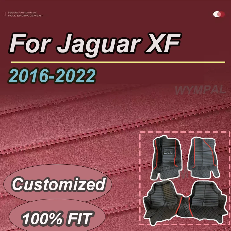 

LUXURY Car Floor Mats For Jaguar XF X260 2016~2022 Carpet Rugs Durable Leather Mat Anti Dirty Pads Auto Interior Car Accessories