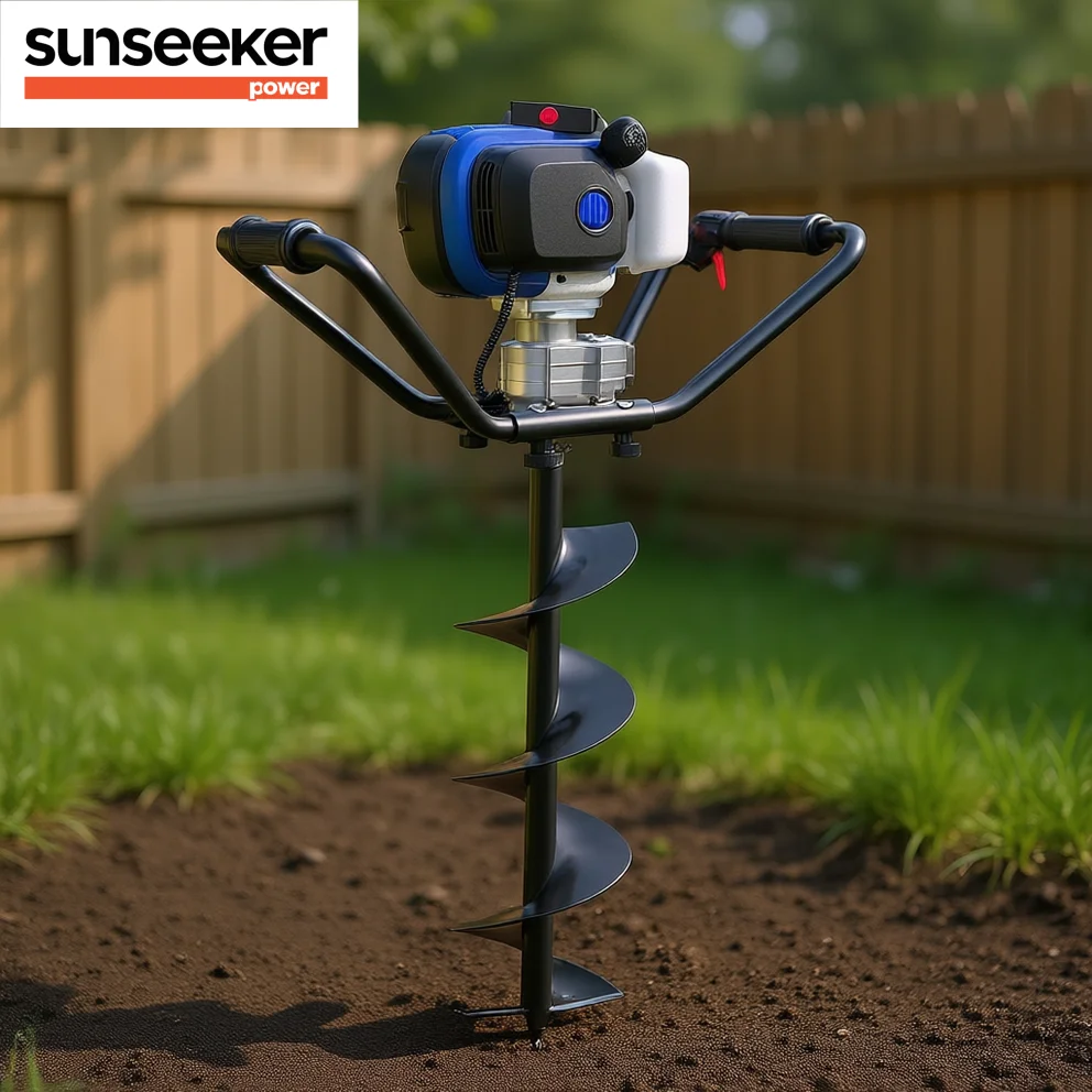 

EAK553 52.8cc 1.9kW 150/200mm Industrial 2-Stroke Drill Diameter 6.5kg Portable Earth Auger Machine Garden Farm