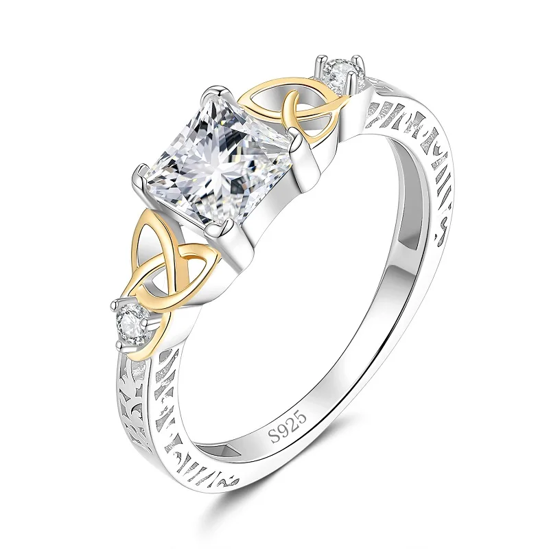 

Apaison Exquisite 5.5x5.5 mm Moissanite Rings for Women-Bride Wedding Engagement Anniversary 925 Sterling Silver Jewelry Gift
