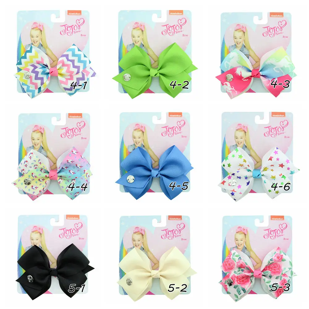 1 Piece 5 Inches JOJO Siwa Unicorn Memaid Hair Bows With Clip For Kids Girls Boutique Hair Clip Hairgrips Hair Accessories 892