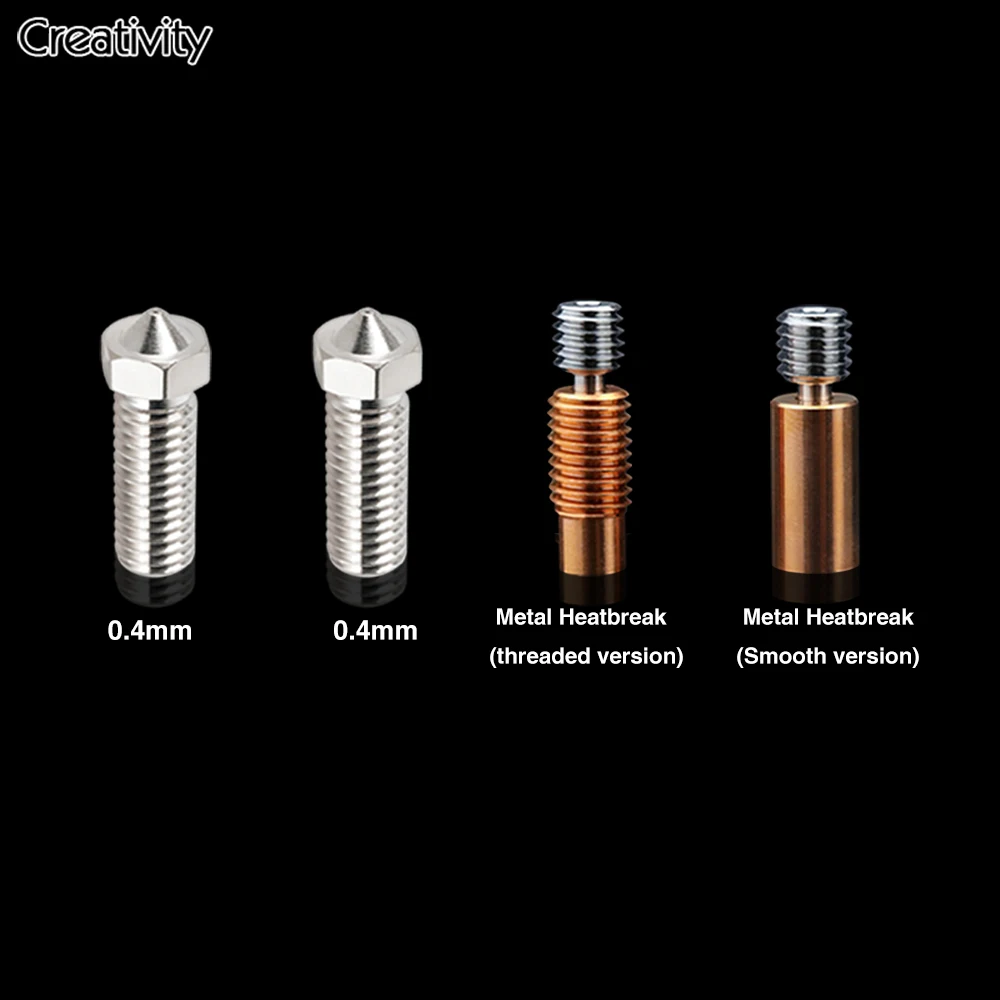 3D Extruder Artillery Sidewinder X1 Genius Silicon Cover Plated Copper Volcano nozzle Bi-metal Heatbreak Cartridge Heater