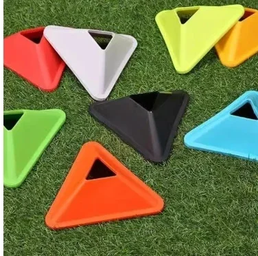 10Pcs Triangle Football Training Discs Soccer Agility Training Cones Practice Field Marking Portable Equipment for Kids Adult