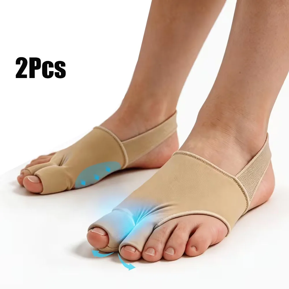 2Pcs Toe Separators for Women & Men Big Toe,Thumb Splitter with Gel Cushion Pads, Toe Separation Comfortable & Breathable for Da