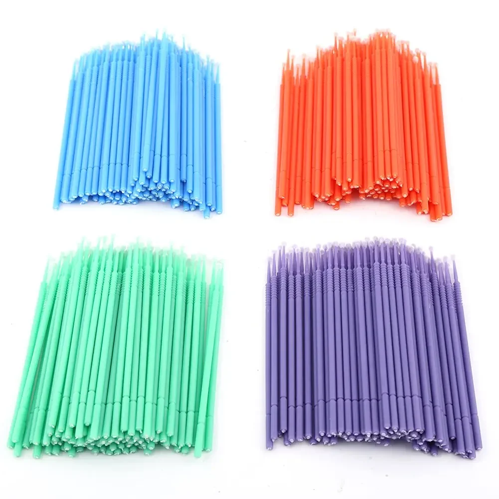 

400Pcs Mixed Disposable Dental Applicators Colorful Dental Lab Long Micro Nylon Brush Teeth Whitening Oral Dentist Accessories