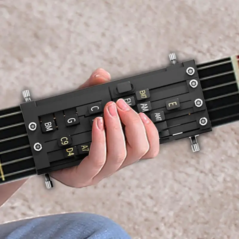 Pressa per accordi per chitarra Principianti Accessori per chitarra Allenatore per chitarra compatto e pressore per accordi per principianti per gli appassionati di chitarra