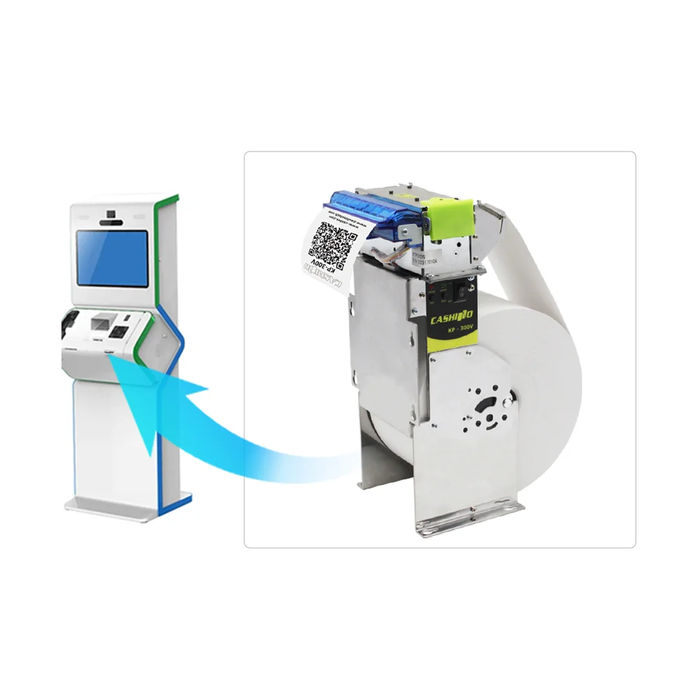 

Cashino KP-300 80mm 3inch RS232 USB Kiosk Thermal Receipt Printer Support Anti paper Jam function For Payment Machine