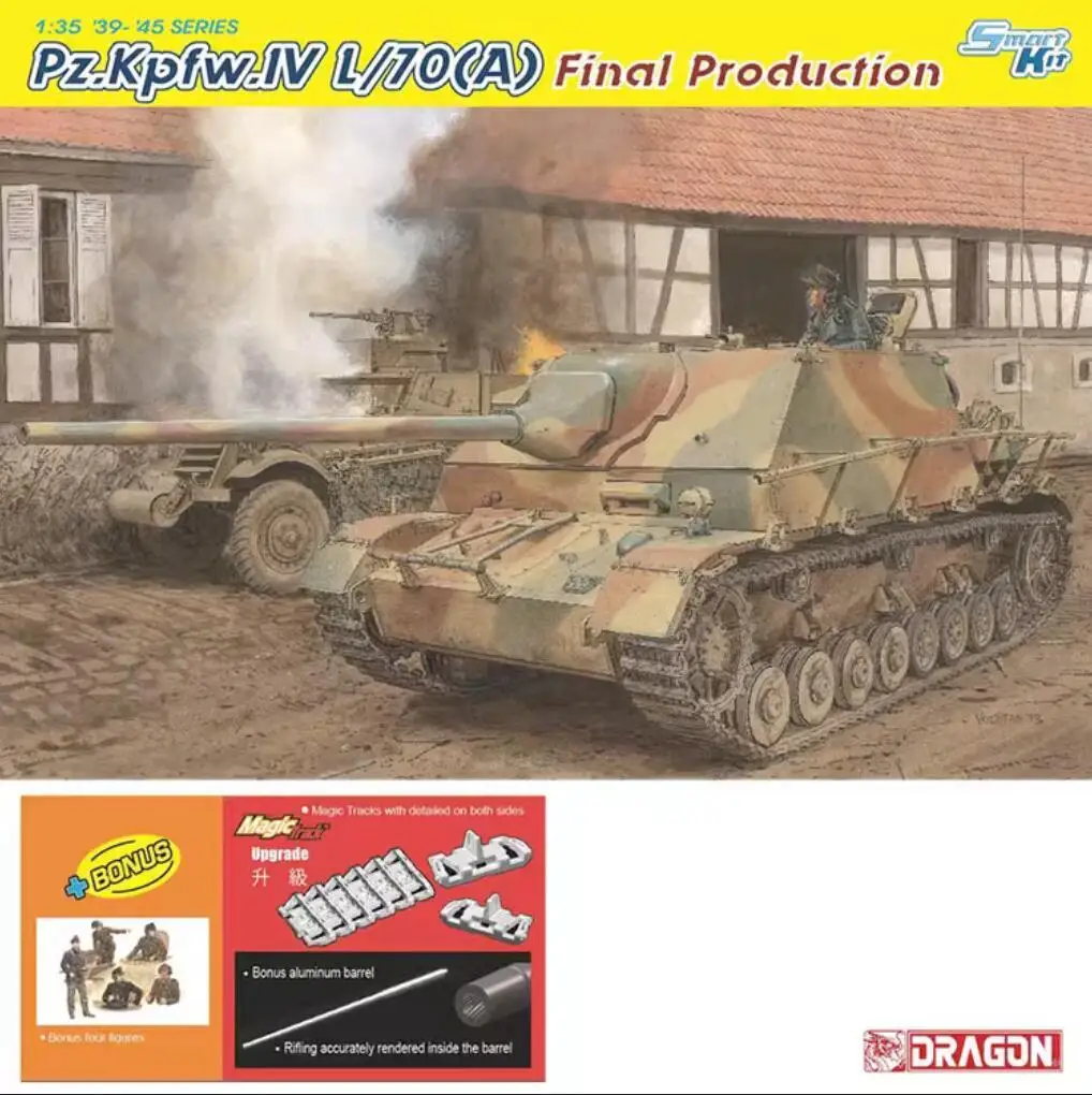 

Dragon 6784 масштаб 1/35 Pz.Kpfw.IV L/70(A) финальное производство с волшебными треками и фигуркой экипажа танка пластиковая модель комплект