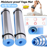 6/8/10mm Waterproof Yoga Mat Non Slip Exercise Mat Thick Solid Color Fitness Mat Yoga Workout Mat Multi-Function for Home Gym