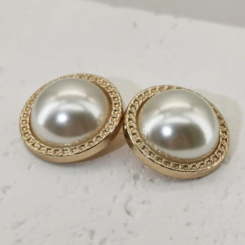 Perle Metall knöpfe für Kleidung Damen kleid Hemd Mantel Näh knopf Handwerk hand gefertigte DIY Verschlüsse Zubehör dekorativ – Detail 4