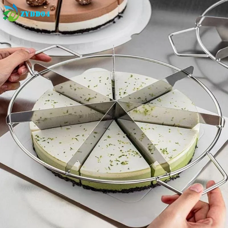 ●1PCS Stainless Steel Pizza Pie Divider Cake Portioner 4/6/7/8/9/10 Slices Slicer Pastry Portion Marker Kitchen Baking Tool