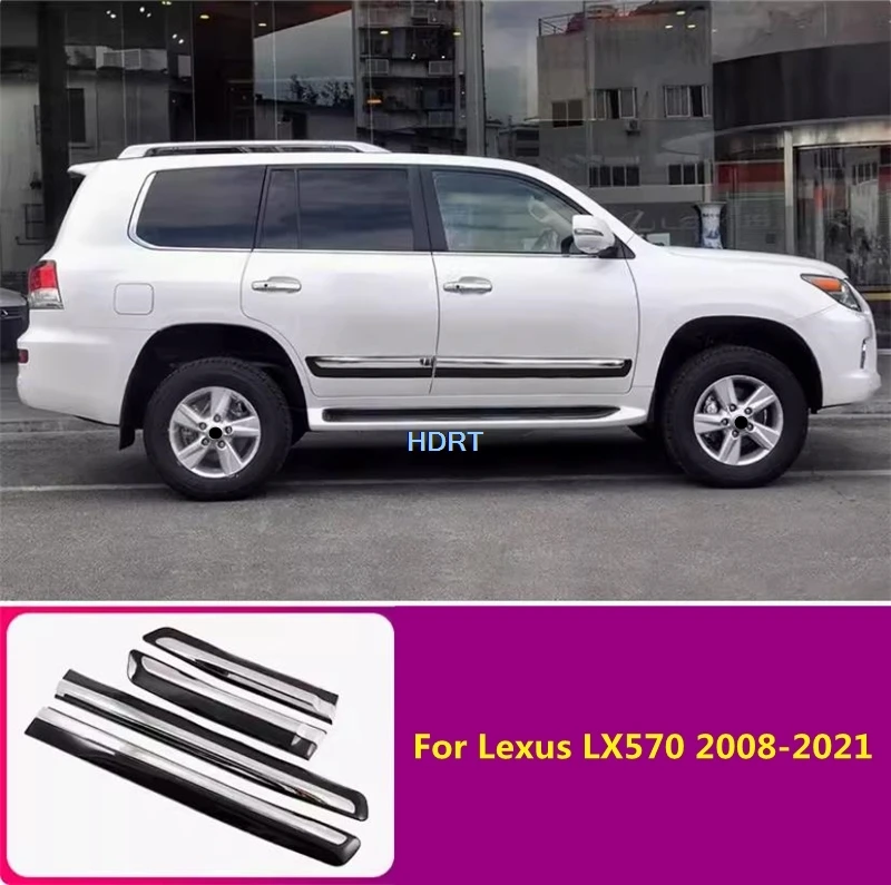 For Lexus 570 LX570 2008-2021 Car Styling Door Side Molding Gate Edge Trim Strip Body Kit Cover Protector Decoration Accessories