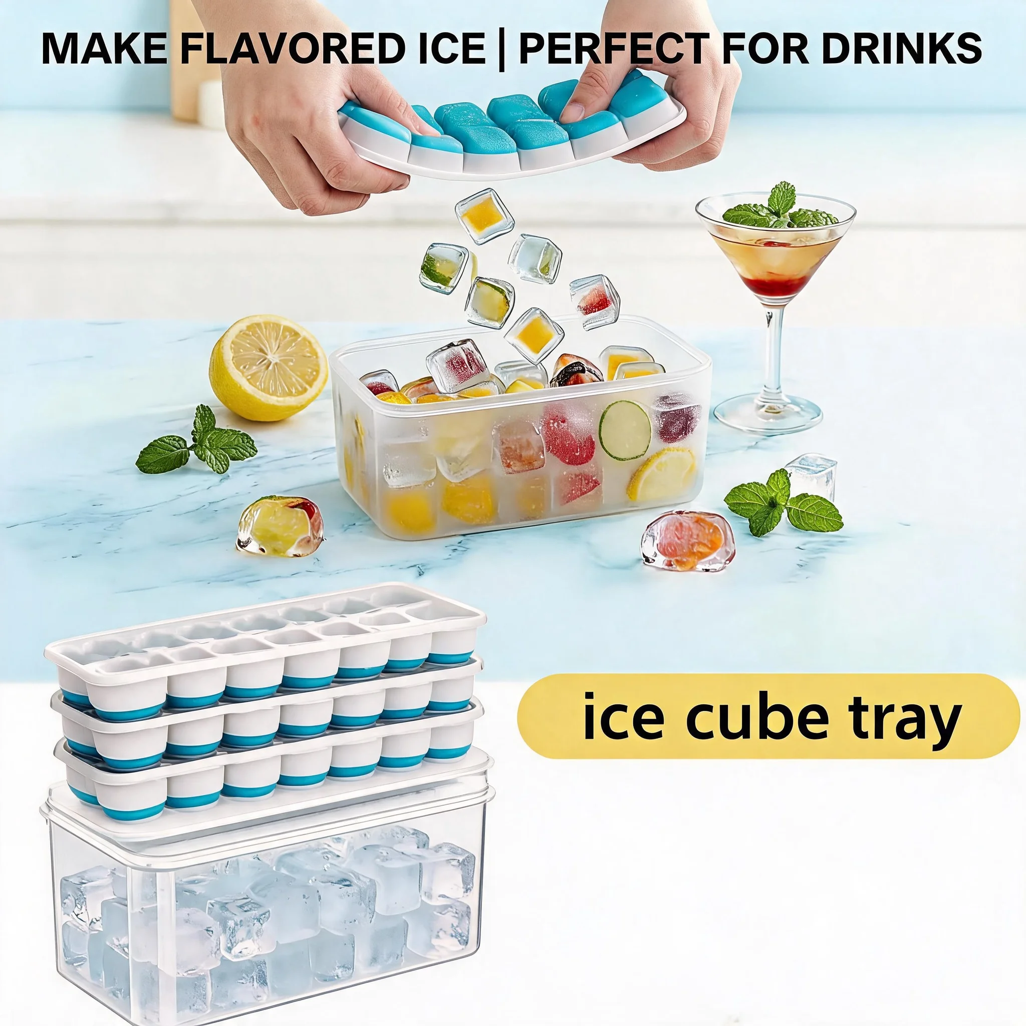 Ice Pick Pick - Bandeja de silicona premium para cubitos