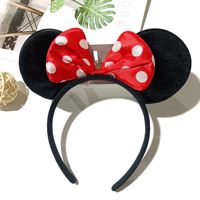 Knot Accessories Minnie Hairbands Favors Mom Lovely Ears Kids Mickey Headbands Hair Boys Party Sequin Baby Birthday Bows Girls