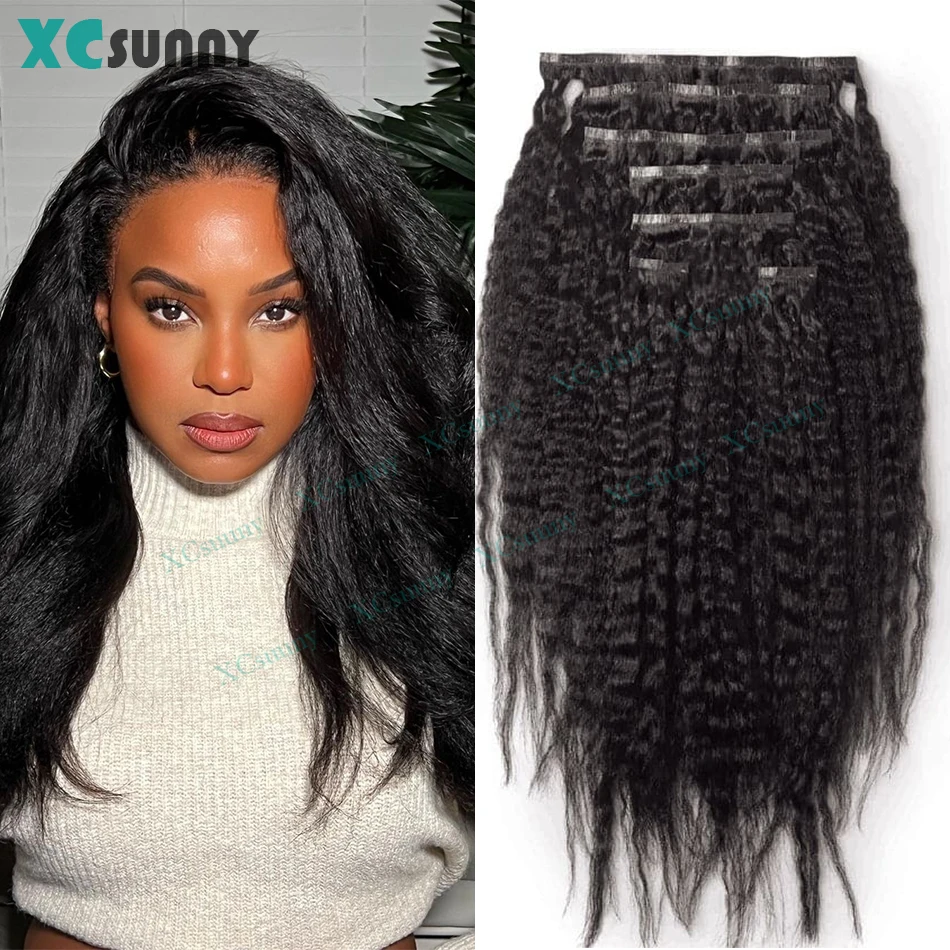 seamless-clip-in-human-hair-extensions-7pcs-pack-double-drawn-pu-skin-weft-remy-human-hair-extensions-kinky-straight